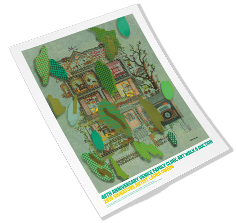 Laura Owens, Venice Family Clinic Art Walk + Auction 40th Anniversary Limited-Edition Poster, 2019